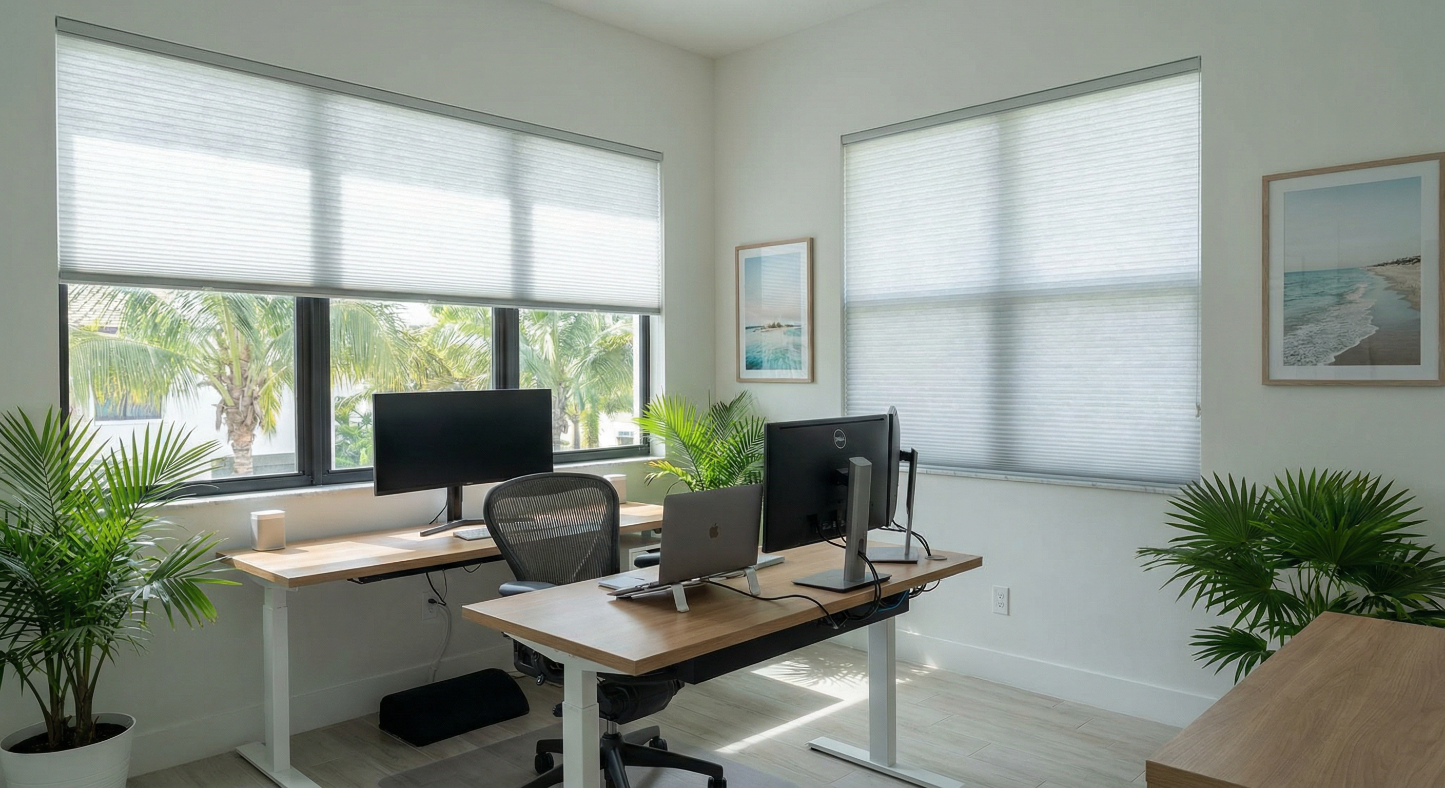 Blinds in home office